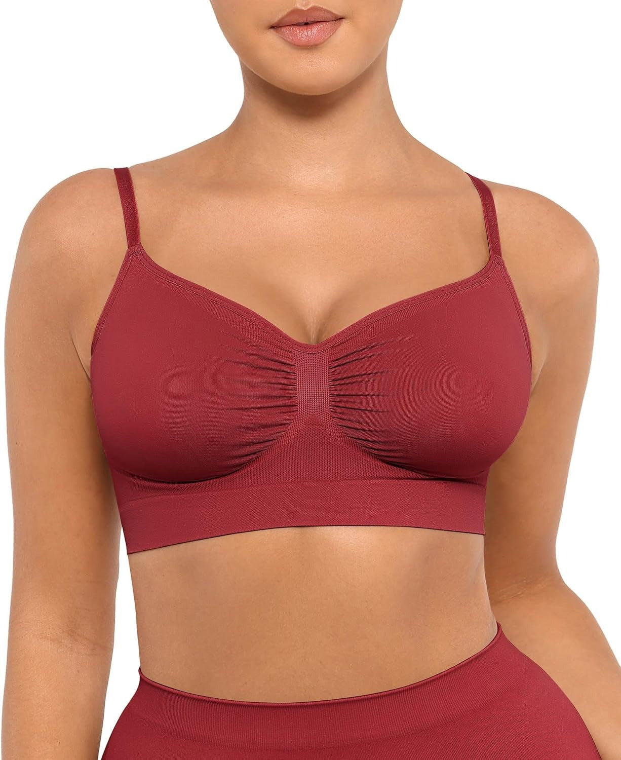 Women's Wireless Sculpt Bra Comfort Bralettes No Underwire Unlined Cami Bra Seamless Tshirt Bras Sports Bra Bralette Basic Comfortable Fit Womenswear Everyday Deals For You Days